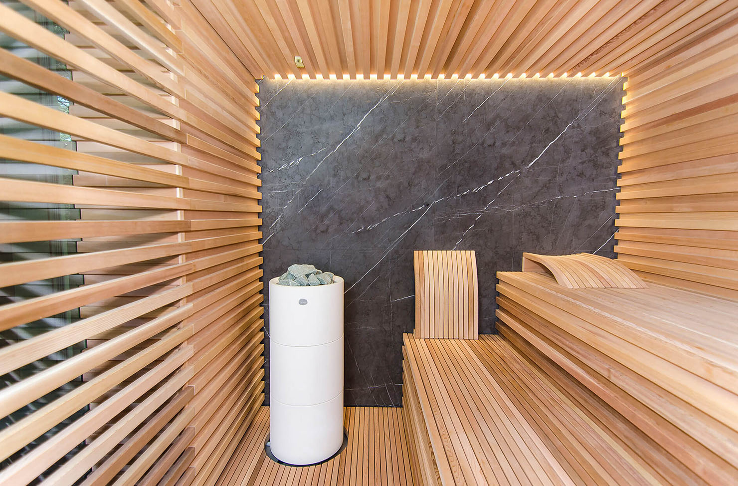 Instalación de una estufa para sauna