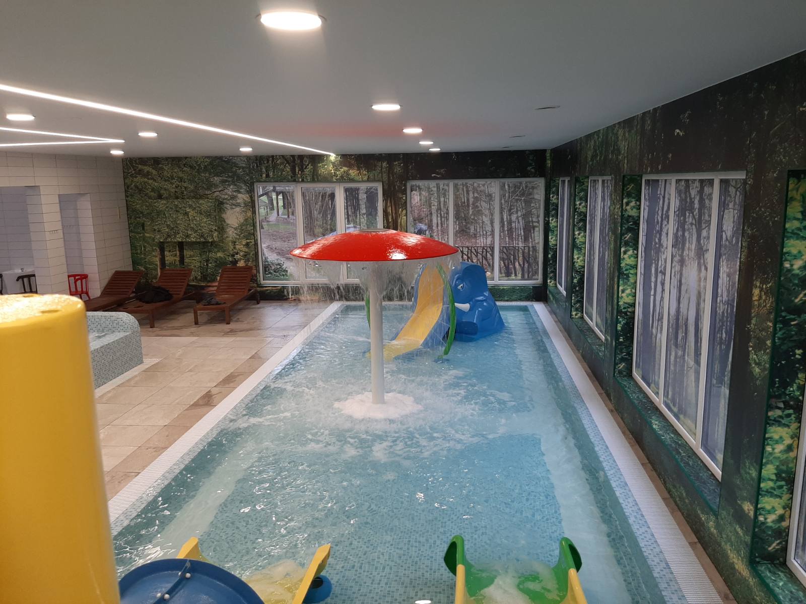 Piscinas y saunas en la granja "Po ąžuolais"